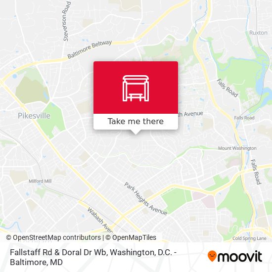 Fallstaff Rd & Doral Dr Wb map