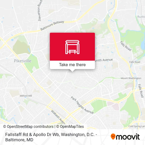Fallstaff Rd & Apollo Dr Wb map