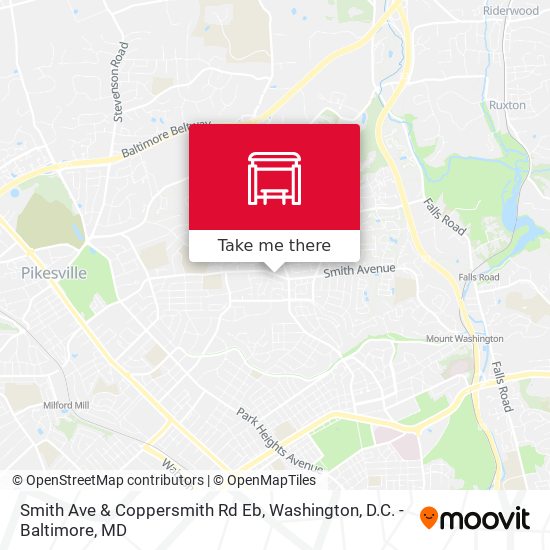 Smith Ave & Coppersmith Rd Eb map