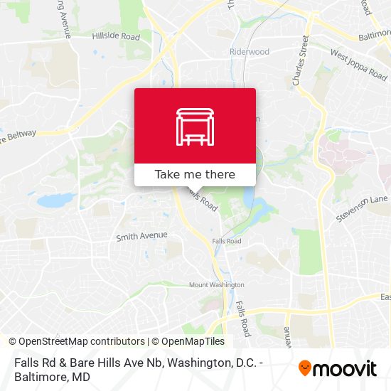 Mapa de Falls Rd & Bare Hills Ave Nb