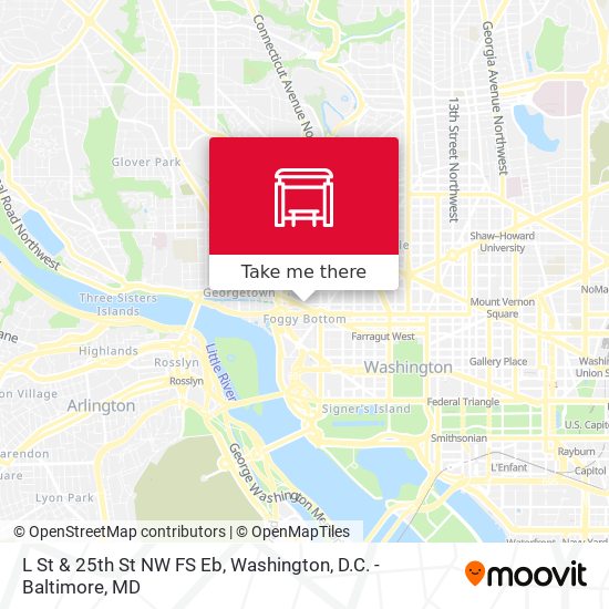 L St & 25th St NW FS Eb map