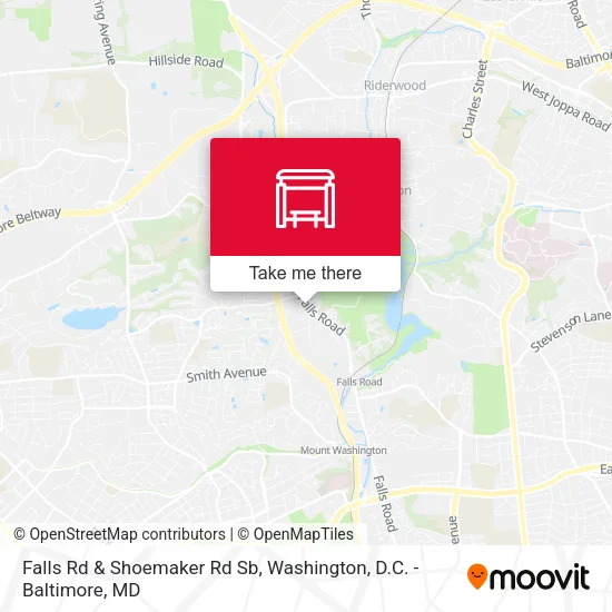 Falls Rd & Shoemaker Rd Sb map