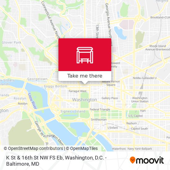 Mapa de K St & 16th St NW FS Eb