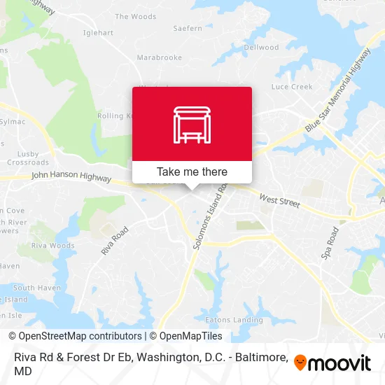 Riva Rd & Forest Dr Eb map