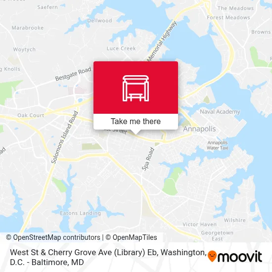 West St & Cherry Grove Ave (Library) Eb map