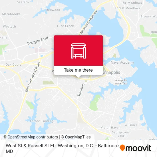 West St & Russell St Eb map