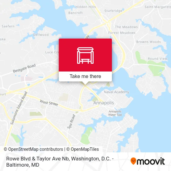 Rowe Blvd & Taylor Ave Nb map