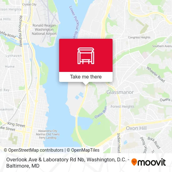 Overlook Ave & Laboratory Rd Nb map