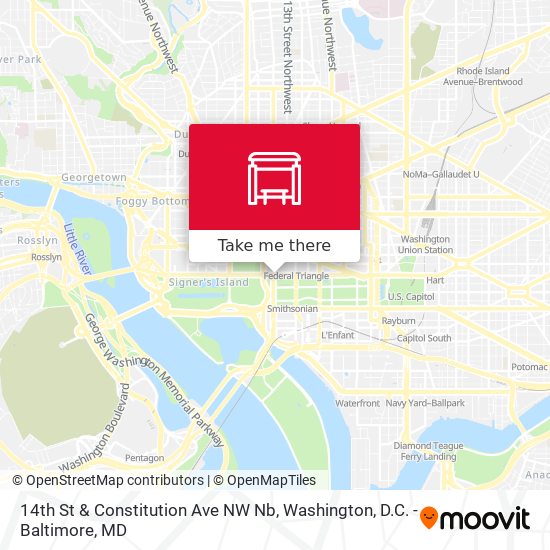 Mapa de 14th St & Constitution Ave NW Nb