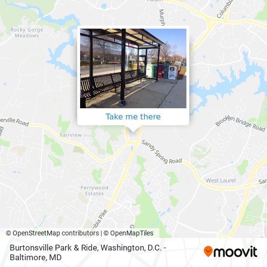Burtonsville Park & Ride map