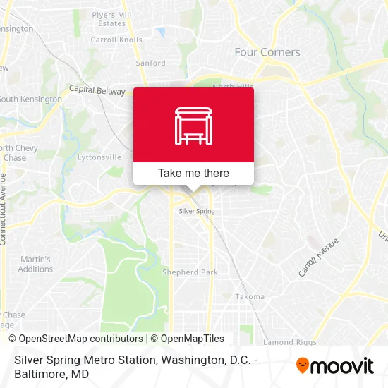 Mapa de Silver Spring Metro Station