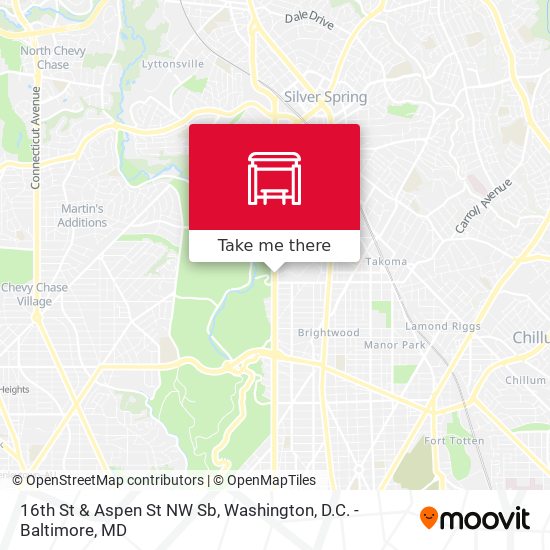 16th St & Aspen St NW Sb map