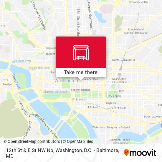 12th St & E St NW Nb map