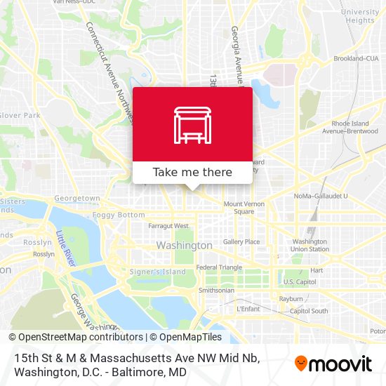 Mapa de 15th St & M & Massachusetts Ave NW Mid Nb