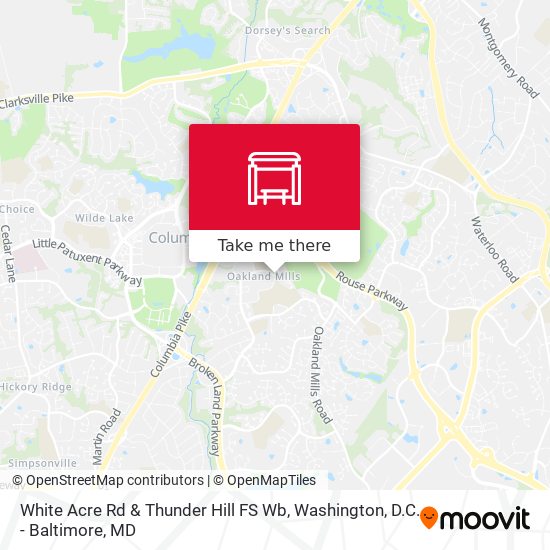 Mapa de White Acre Rd & Thunder Hill FS Wb