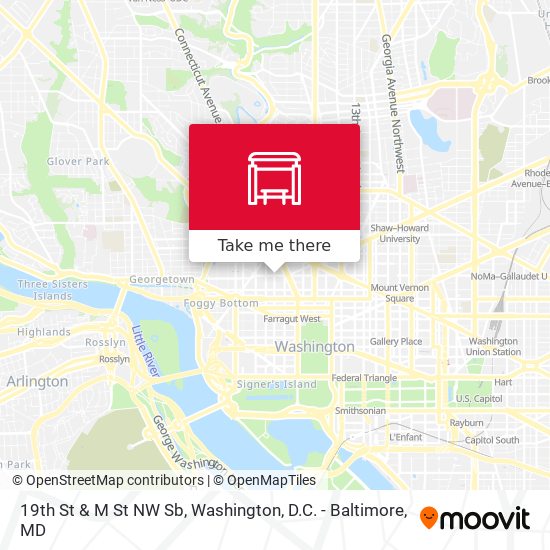 19th St & M St NW Sb map