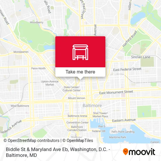 Biddle St & Maryland Ave Eb map
