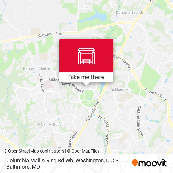 Columbia Mall & Ring Rd Wb map