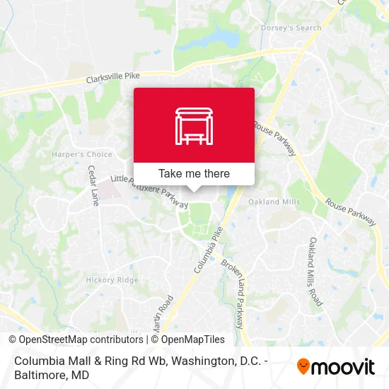Columbia Mall & Ring Rd Wb map