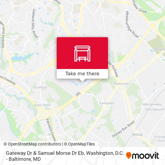 Gateway Dr & Samuel Morse Dr Eb map