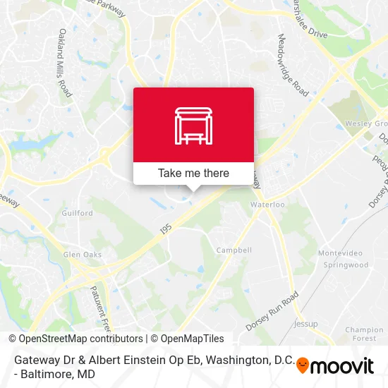 Gateway Dr & Albert Einstein Op Eb map