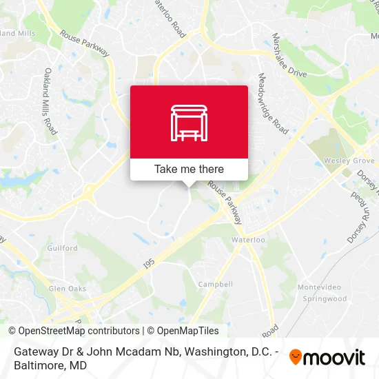 Gateway Dr & John Mcadam Nb map