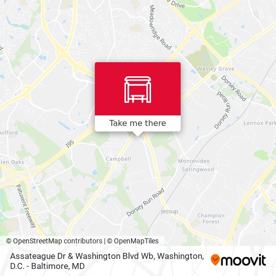 Mapa de Assateague Dr & Washington Blvd Wb