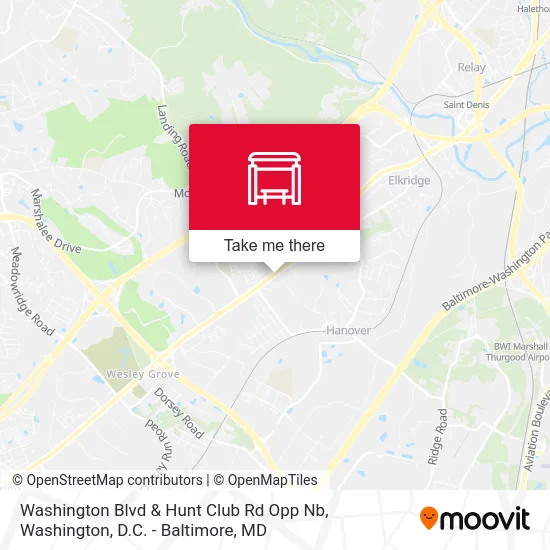 Washington Blvd & Hunt Club Rd Opp Nb map