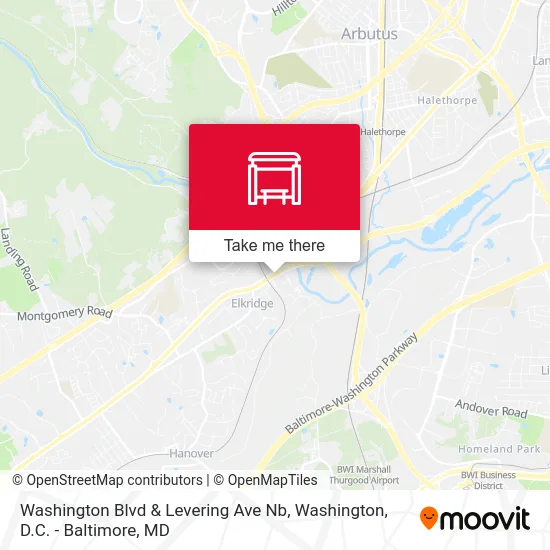 Washington Blvd & Levering Ave Nb map