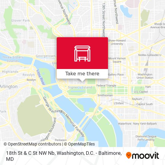 18th St & C St NW Nb map