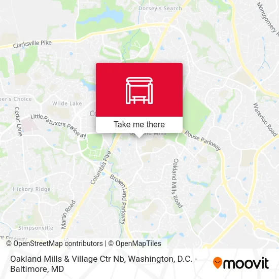 Mapa de Oakland Mills & Village Ctr Nb