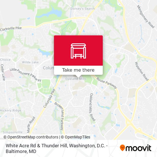 White Acre Rd & Thunder Hill map