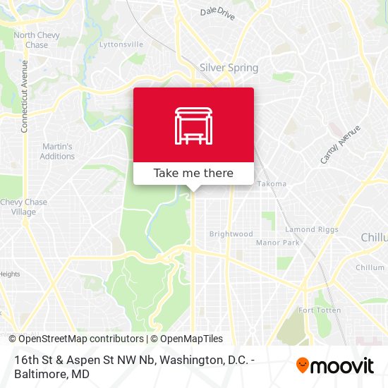 16th St & Aspen St NW Nb map