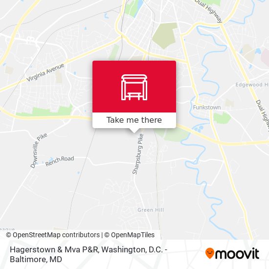 Mapa de Hagerstown & Mva P&R