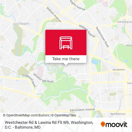 Westchester Rd & Lawina Rd FS Wb map