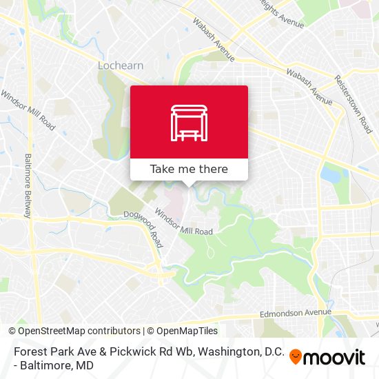 Mapa de Forest Park Ave & Pickwick Rd Wb