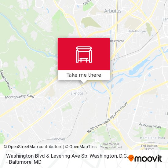 Washington Blvd & Levering Ave Sb map