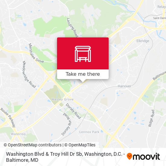 Washington Blvd & Troy Hill Dr Sb map