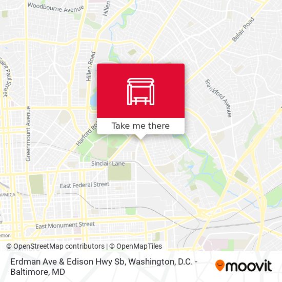 Erdman Ave & Edison Hwy Sb map