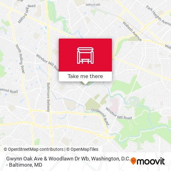 Mapa de Gwynn Oak Ave & Woodlawn Dr Wb