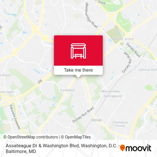 Assateague Dr & Washington Blvd map