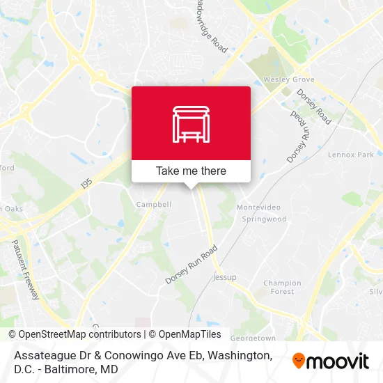 Assateague Dr & Conowingo Ave Eb map