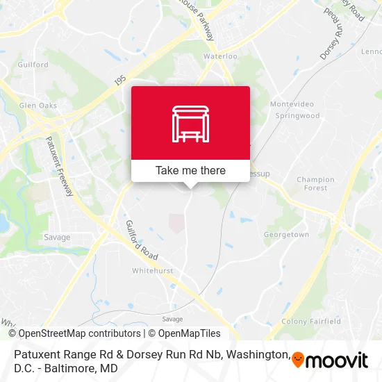 Patuxent Range Rd & Dorsey Run Rd Nb map
