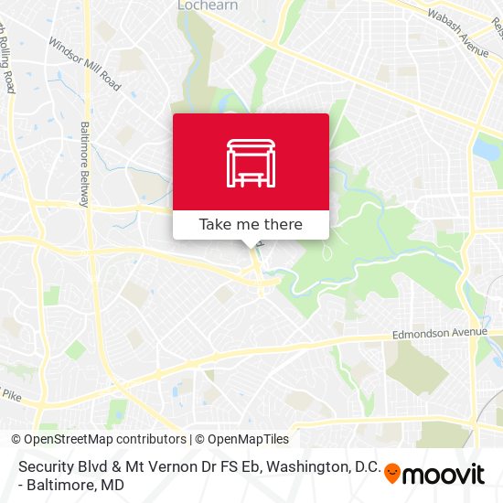 Security Blvd & Mt Vernon Dr FS Eb map