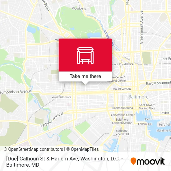 [Due] Calhoun St & Harlem Ave map