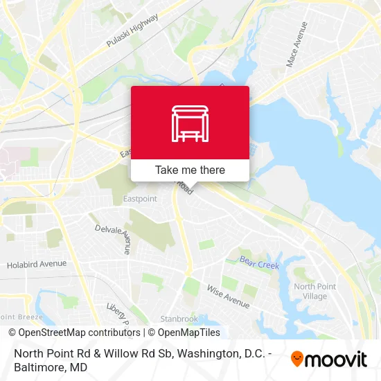 North Point Rd & Willow Rd Sb map