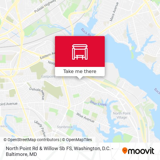 North Point Rd & Willow Sb FS map