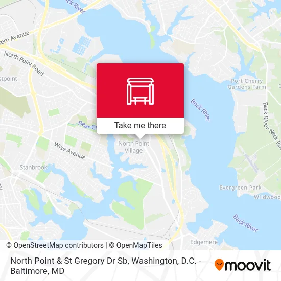 North Point & St Gregory Dr Sb map