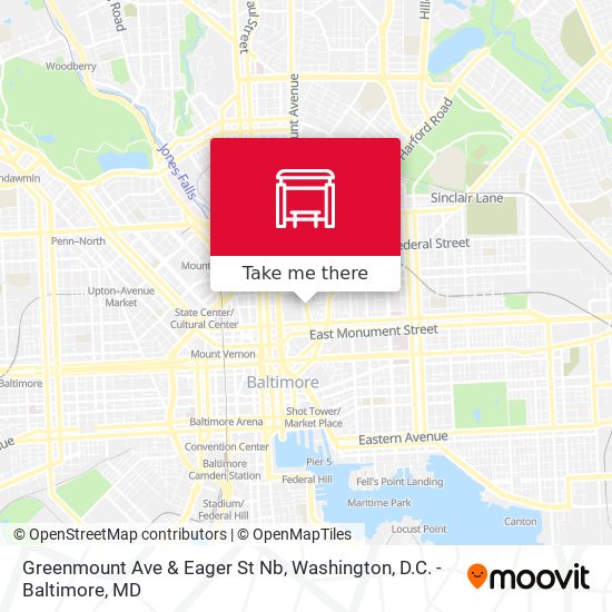 Mapa de Greenmount Ave & Eager St Nb