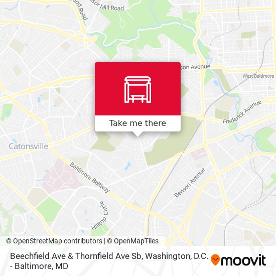 Beechfield Ave & Thornfield Ave Sb map
